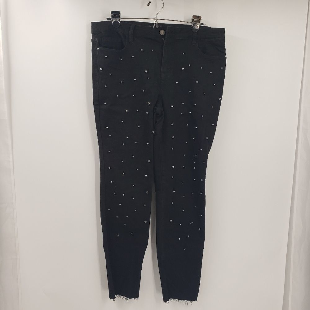 ELITE JEANS womens junior 13/14 Black ankle cropped Jeans